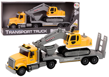 Camião escavadora lagartas luz som amarelo