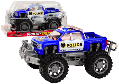 Pickup polícia azul todo-o-terreno