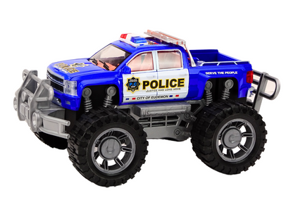 Pickup polícia azul todo-o-terreno