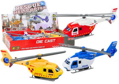Helicóptero polícia metal portas abrir (1 unidade, sortido)