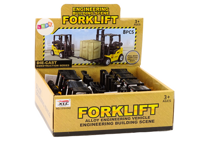 Empilhador metal fricção amarelo (1 unidade, sortido)