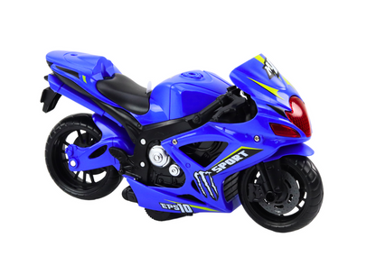 Motocicleta desportiva fricção luz som (1 unidade, sortido)