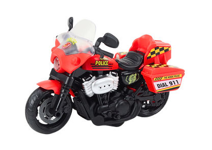 Motocicleta polícia 1:10 luz som (1 unidade, sortido)