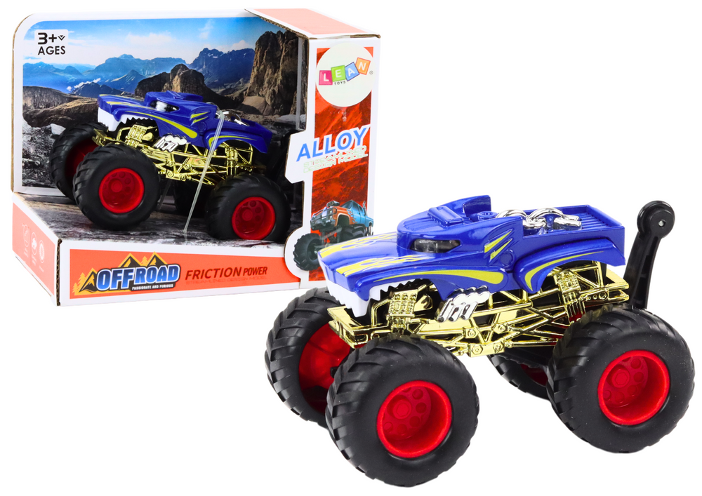 Carro brinquedo todo-o-terreno rodas grandes azul