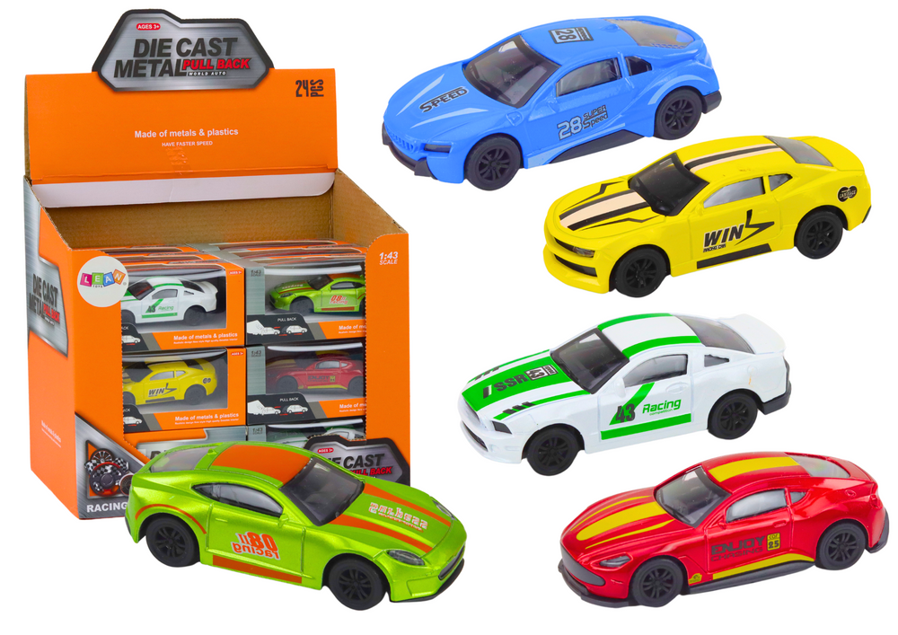 Carro mola 1:43 metal rodas borracha (1 unidade, sortido)