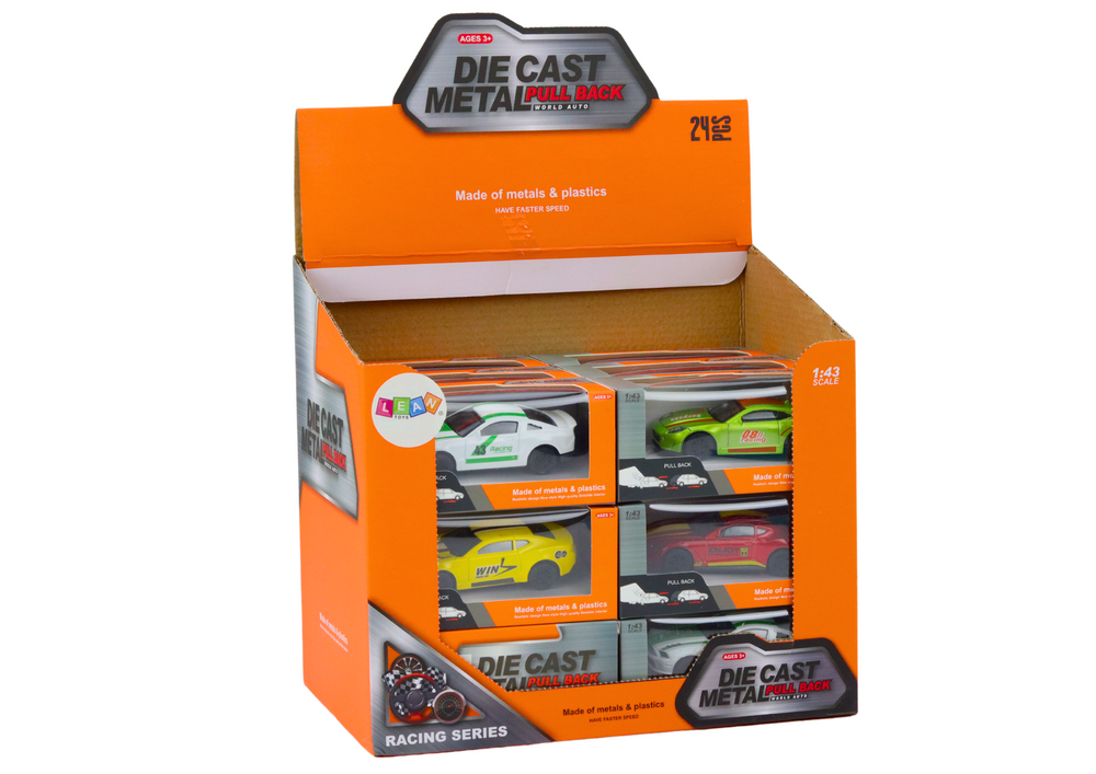 Carro mola 1:43 metal rodas borracha (1 unidade, sortido)