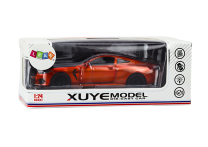 Carro desportivo metal fricção abrir portas 1:24 laranja