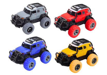 Carro todo-o-terreno 1:32 rodas borracha metal luz som (1 unidade, sortido)