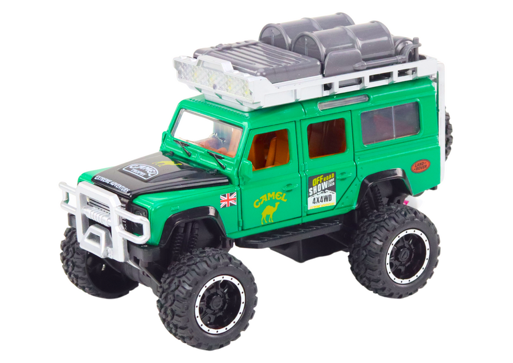 Carro todo-o-terreno guarda 1:32 metal luz som (1 unidade, sortido)