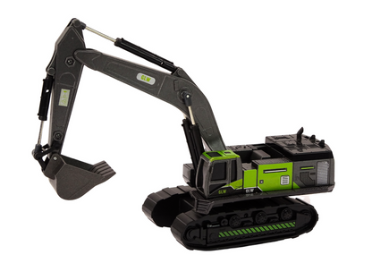 Escavadora lagartas balde metal 1:55 preto e verde (1 unidade)
