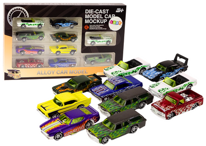 Conjunto 10 carros mola metal 1:64