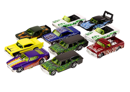 Carro corrida metal mola 1:64 (1 unidade, sortido)