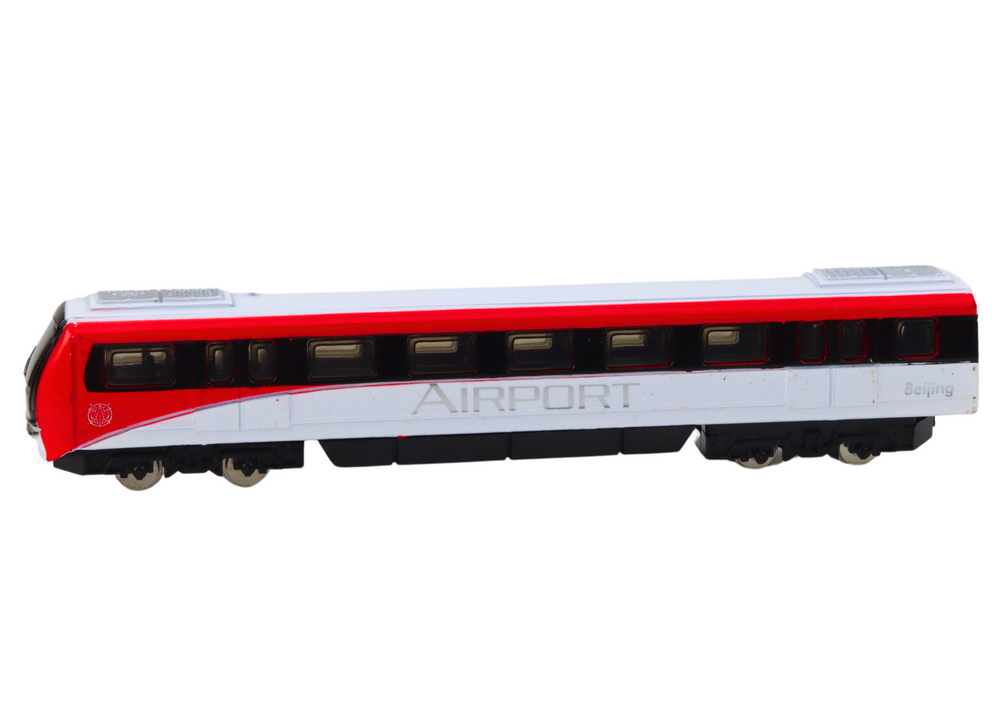 Comboio modelo coleção vermelho e branco 1:48 metal
