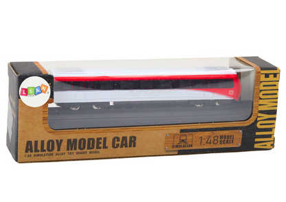 Comboio modelo coleção vermelho e branco 1:48 metal