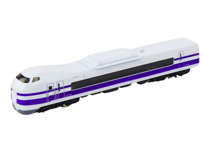 Vagão comboio coleção branco e roxo 1:48 metal