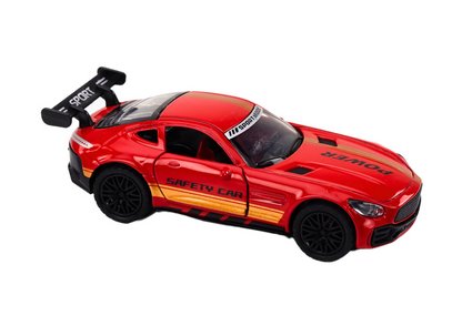 Carro desportivo 1:32 metal spoiler vermelho (1 unidade, sortido)