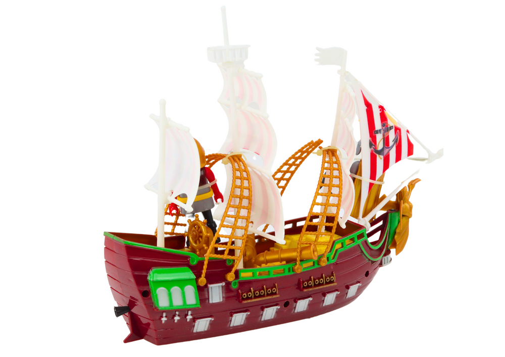 Navio romano com luz som catapulta palmeiras