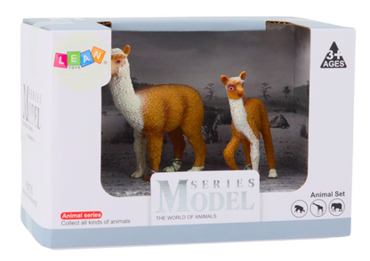 Lama adulta com cria, coleção Animais do Mundo