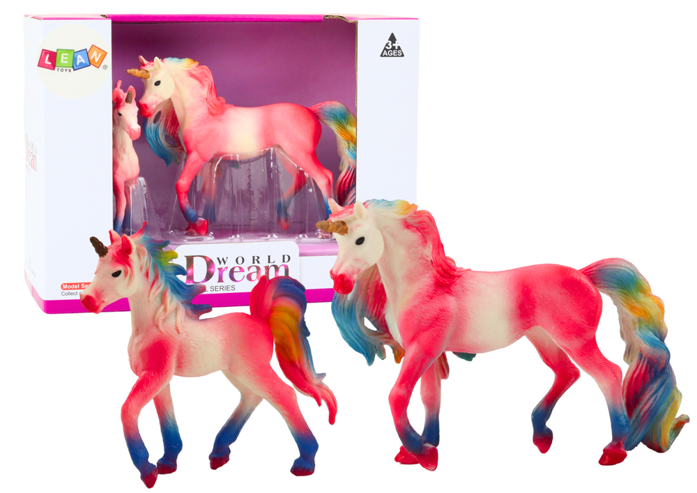 Conjunto de figuras Unicórnio Mãe e Bebé