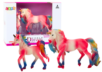 Conjunto de figuras Unicórnio Mãe e Bebé