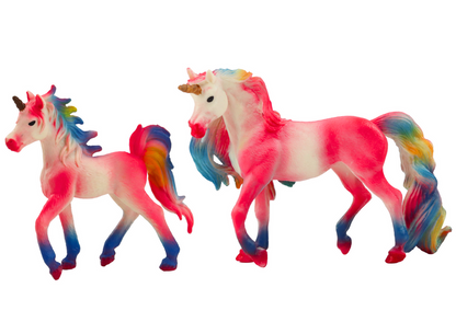Conjunto de figuras Unicórnio Mãe e Bebé