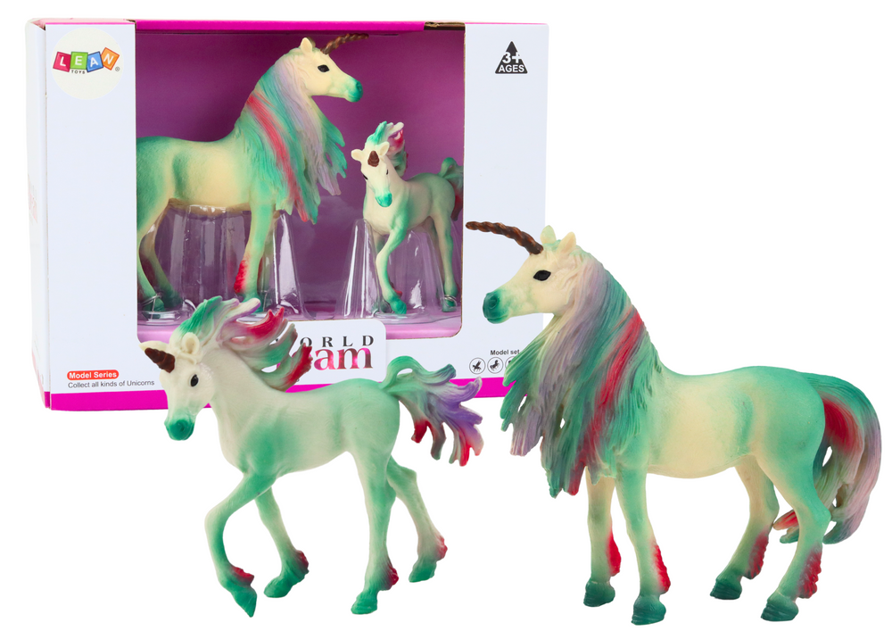 Unicórnio verde 2 peças