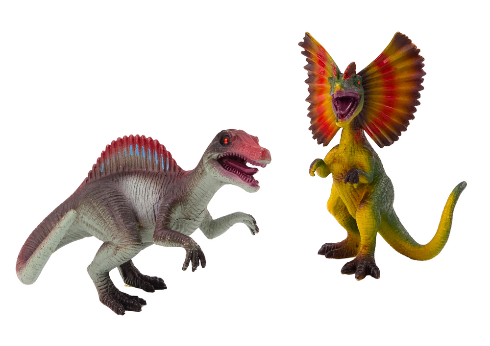 Dinossauros Spinosaurus Dilophosaurus 2 peças