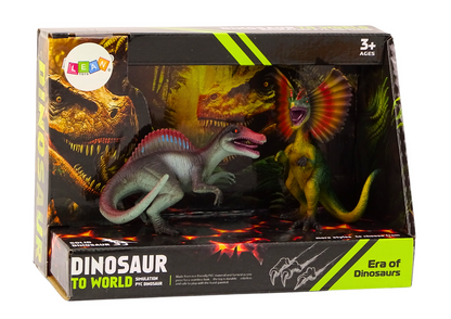 Dinossauros Spinosaurus Dilophosaurus 2 peças
