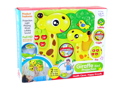 Projetor girafa 2 em 1 pendente berço bebé