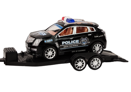 Pickup polícia com reboque semi-reboque todo-o-terreno