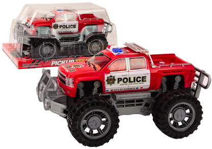 Pickup polícia vermelho todo-o-terreno