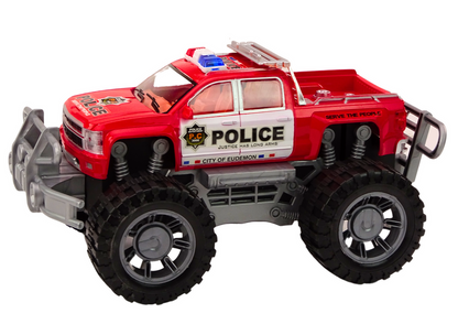 Pickup polícia vermelho todo-o-terreno