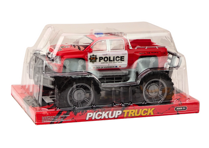 Pickup polícia vermelho todo-o-terreno