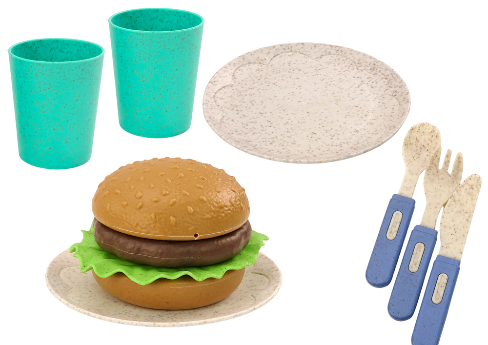 Conjunto loiça com hambúrguer 11 peças