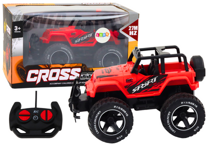 Carro todo-o-terreno RC 1:18 vermelho