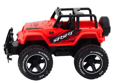 Carro todo-o-terreno RC 1:18 vermelho