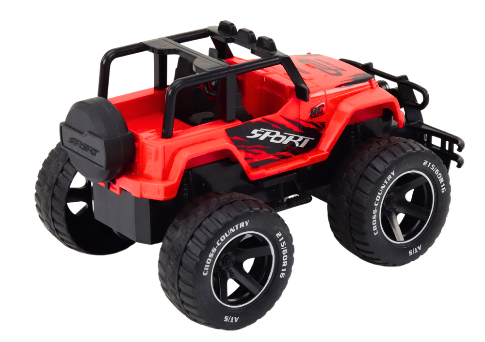 Carro todo-o-terreno RC 1:18 vermelho