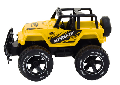 Carro todo-o-terreno RC 1:18 amarelo