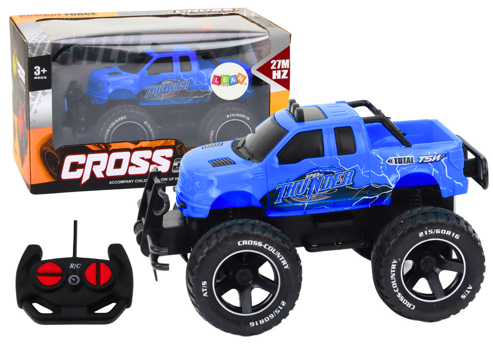 Carro todo-o-terreno RC 1:18 azul