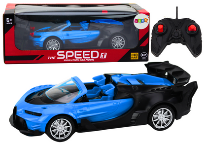 Carro desportivo RC 1:18 azul