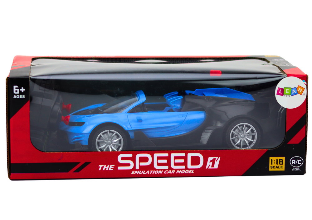 Carro desportivo RC 1:18 azul