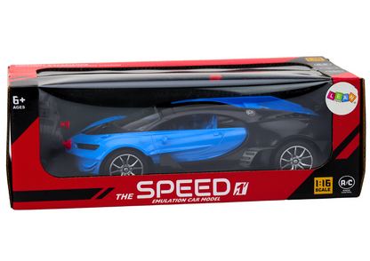 Carro Desportivo RC 1:16 Azul e Preto