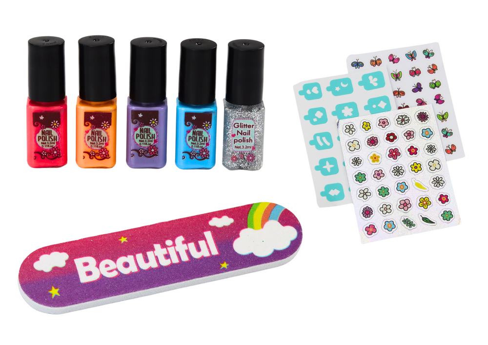 Conjunto manicure vernizes autocolantes secador