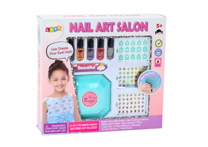 Conjunto manicure vernizes autocolantes secador