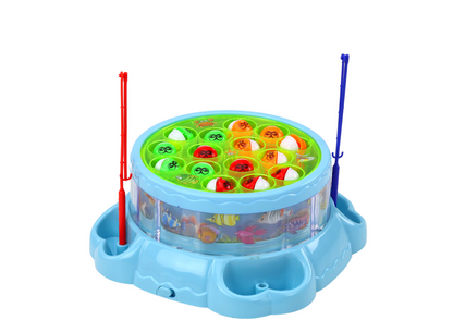 Jogo de pesca com canas luzes e sons azul