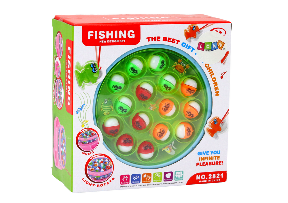 Jogo de pesca com canas luzes e sons azul