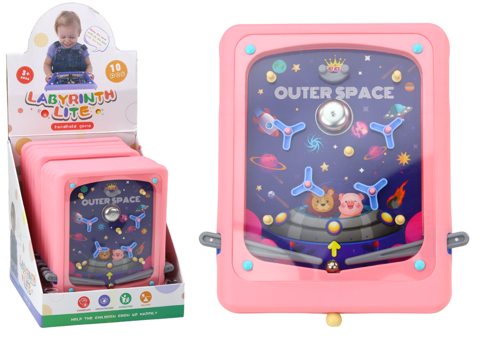 Jogo arcade flipper espaço rosa (1 unidade)