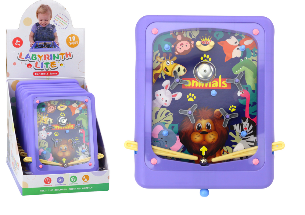 Jogo arcade flipper animais roxo (1 unidade)