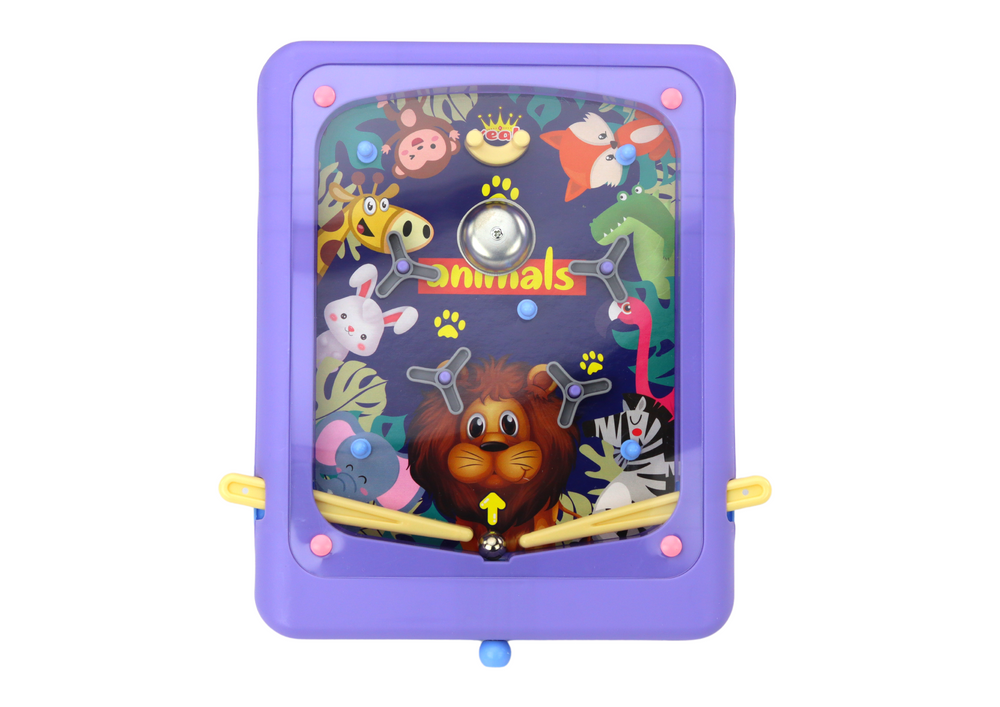 Jogo arcade flipper animais roxo (1 unidade)