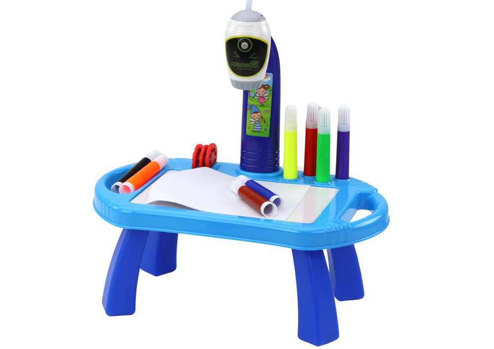 Projetor para desenhar com mesa azul